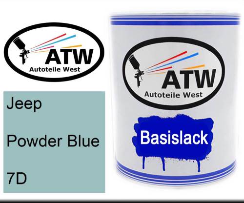 Jeep, Powder Blue, 7D: 1L Lackdose, von ATW Autoteile West.